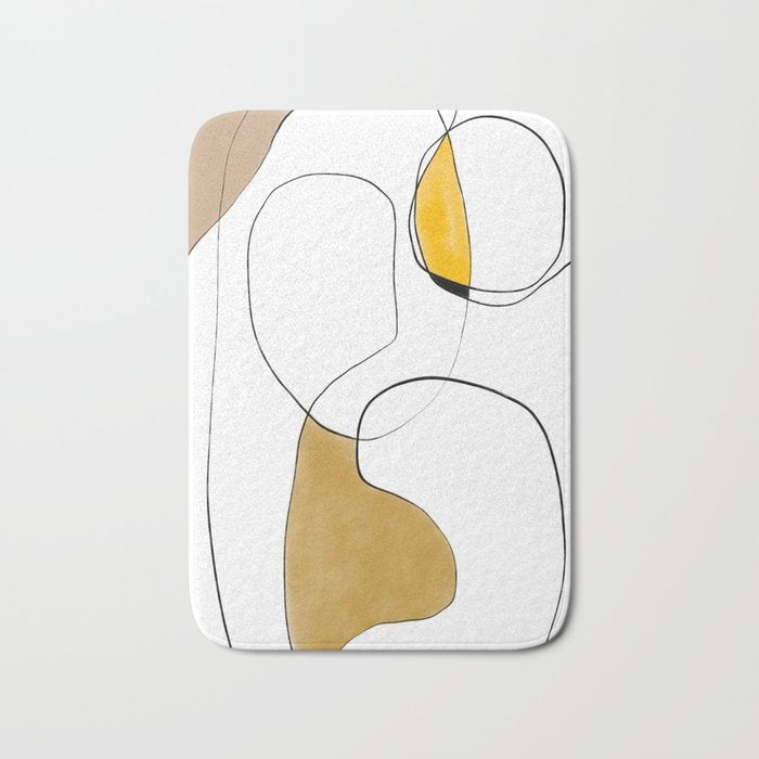 Lines Organic Shapes Bath Mat Gallery Image 1