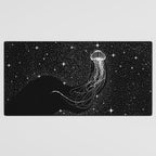 starry jellyfish (Black Version) Desk Mat Gallery Image 3