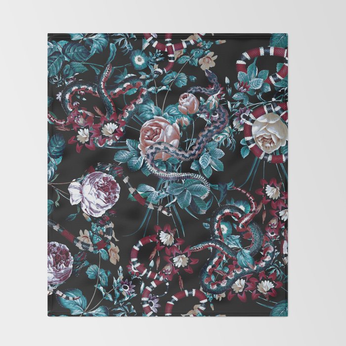 Dangers in the Forest III-II Throw Blanket Gallery Image 2