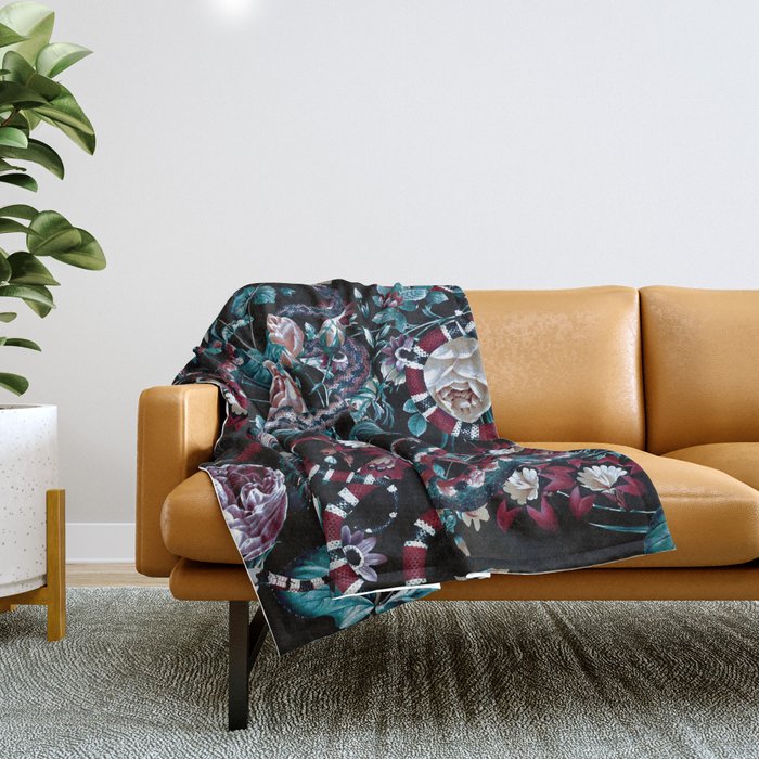 Dangers in the Forest III-II Throw Blanket Gallery Image 1