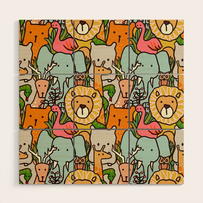 Jungle Wood Wall Art Gallery Image 1