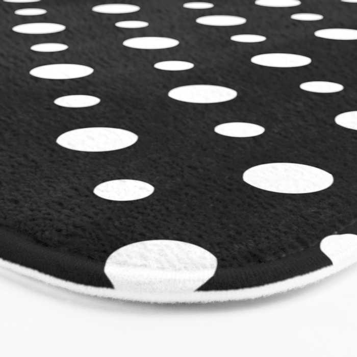 Polka-dot Black And White Bath Mat Gallery Image 3