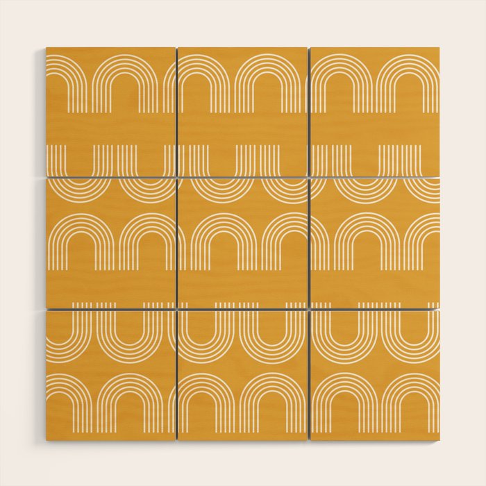 Rainbow balance - yellow Wood Wall Art Gallery Image 1
