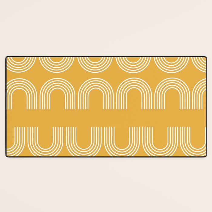 Rainbow balance - yellow Desk Mat Gallery Image 3