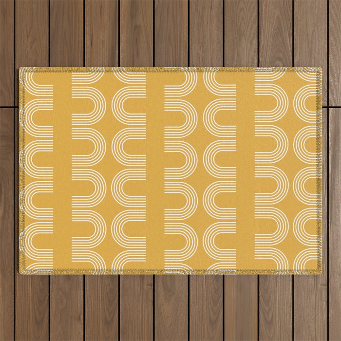 Rainbow balance - yellow Outdoor Rug Gallery Image 1