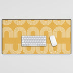 Rainbow balance - yellow Desk Mat Gallery Image 1