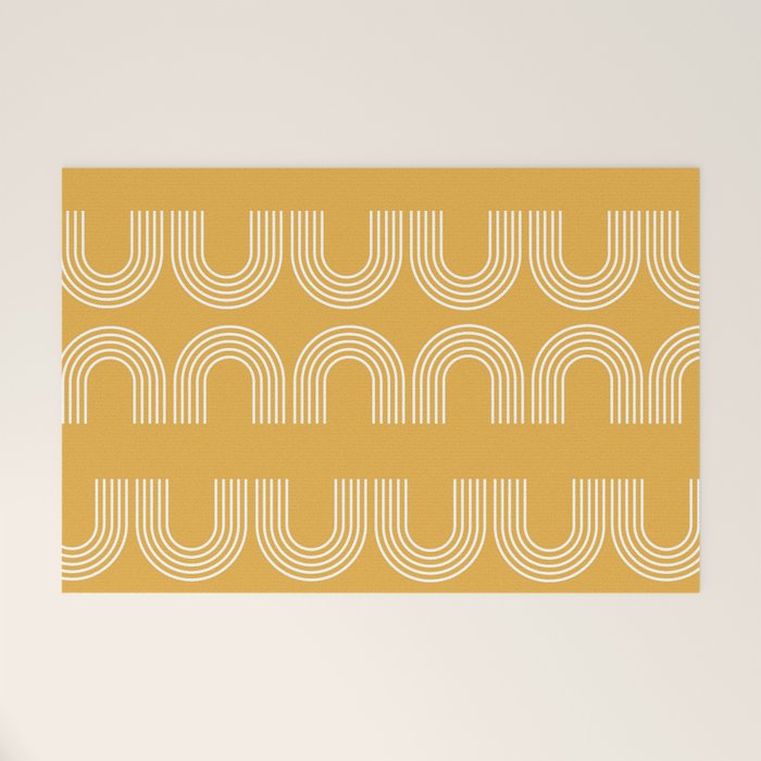 Rainbow balance - yellow Welcome Mat Gallery Image 1
