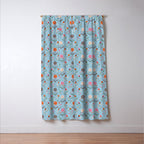 Folk Meadow - Vintage Floral Pattern Window Curtain Gallery Image 3