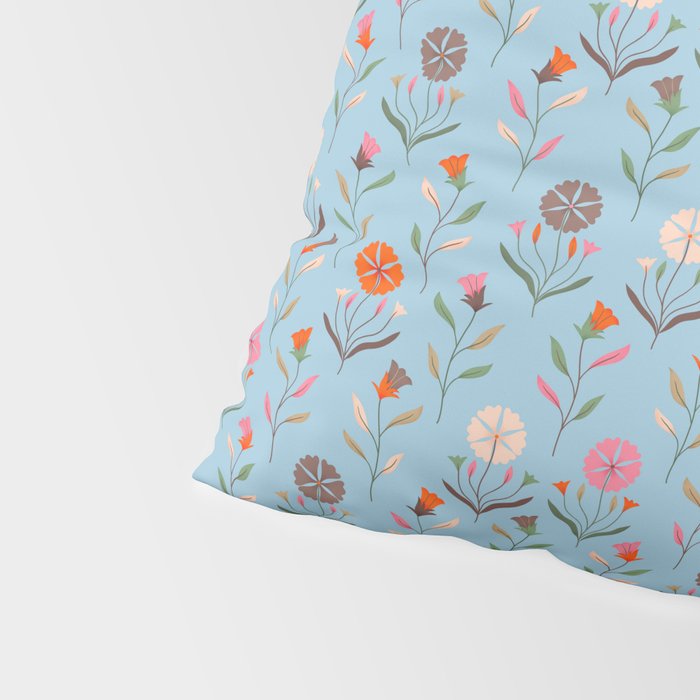 Folk Meadow - Vintage Floral Pattern Pillow Sham Gallery Image 4