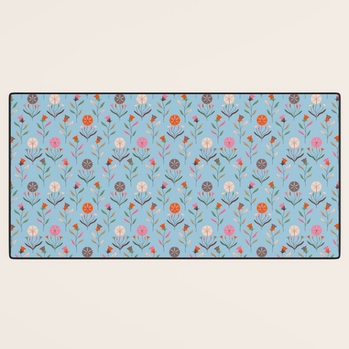 Folk Meadow - Vintage Floral Pattern Desk Mat Gallery Image 3