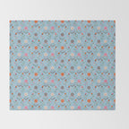 Folk Meadow - Vintage Floral Pattern Throw Blanket Gallery Image 2