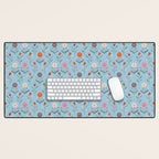 Folk Meadow - Vintage Floral Pattern Desk Mat Gallery Image 1