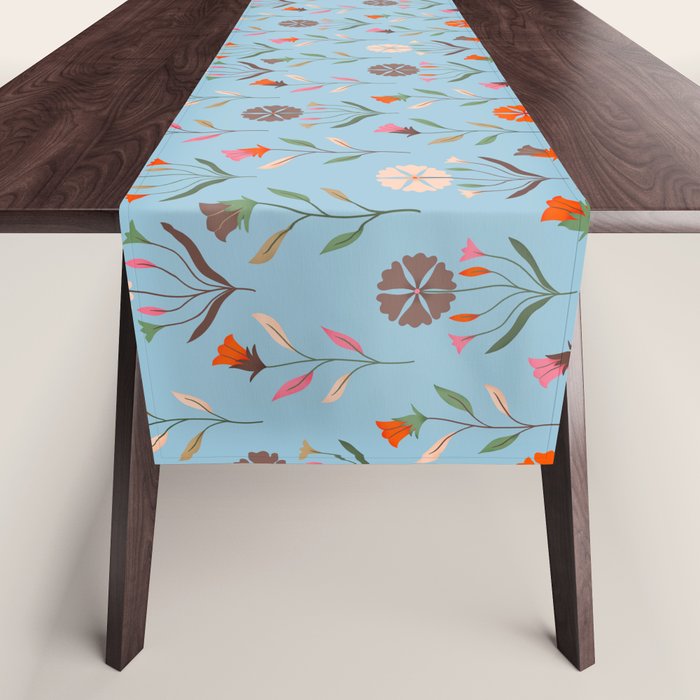 Folk Meadow - Vintage Floral Pattern Table Runner Gallery Image 1