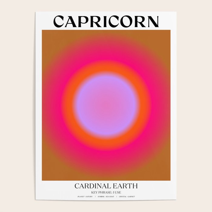 Capricorn Gradient Print Poster Gallery Image 4