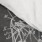 Lacrosse Stick Patent - Lacrosse Player Art - Black Chalkboard Comforter Gallery Image 4