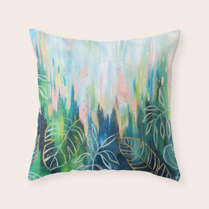 EttaVee Brushstroke no. 136 Throw Pillow Gallery Image 6