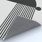 The Form - Black and White Abstract Rug Gallery Image 4