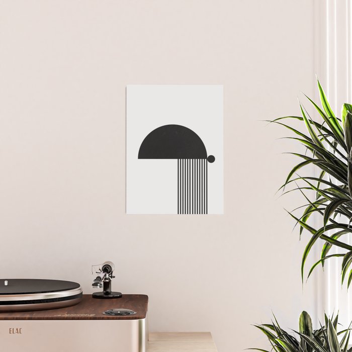 The Form - Black and White Abstract Poster Gallery Image 2