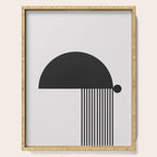 The Form - Black and White Abstract Serving Tray Gallery Image 1
