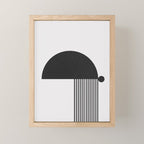 The Form - Black and White Abstract Mini Art Print Gallery Image 1