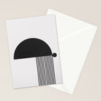 The Form - Black and White Abstract Stationery Card Gallery Image 2