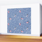 Mallard Duck Tales Chinoiserie Blue Wall Mural Gallery Image 2