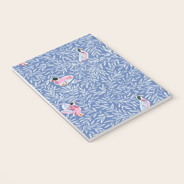 Mallard Duck Tales Chinoiserie Blue Notebook Gallery Image 3