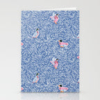 Mallard Duck Tales Chinoiserie Blue Stationery Card Gallery Image 2