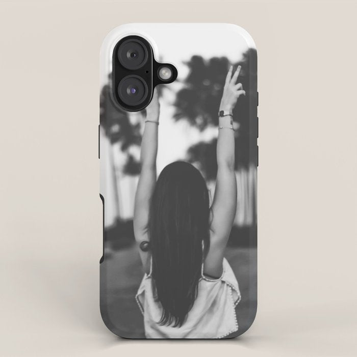 The future is female - Girl freedom palms beach photo print - Feminist empowerment photography iPhone Case Gallery Image 1