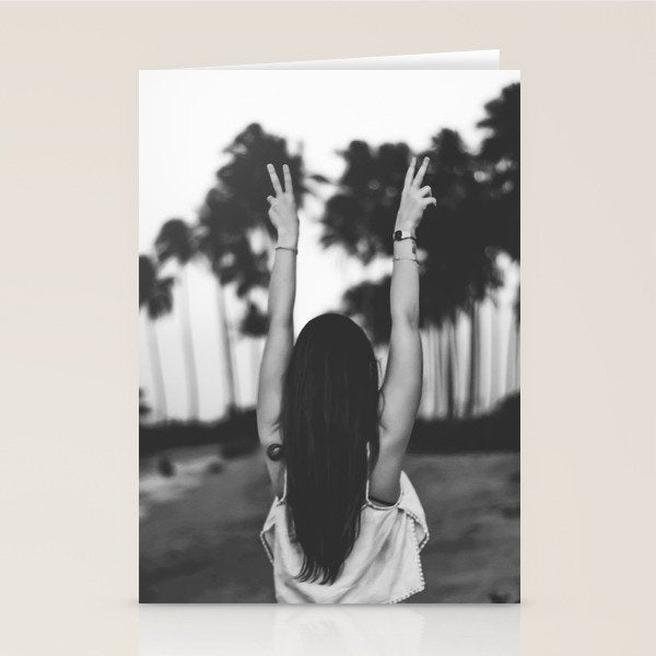 The future is female - Girl freedom palms beach photo print - Feminist empowerment photography Stationery Card Gallery Image 2
