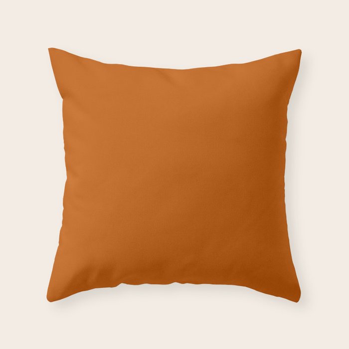 Rust Solid Throw Pillow Gallery Image 6