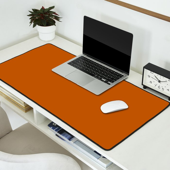 Rust Solid Desk Mat Gallery Image 2