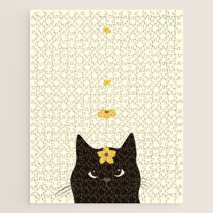 Hidden cat 20 spring yellow flower Jigsaw Puzzle Gallery Image 1