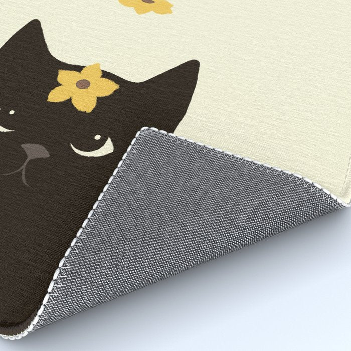 Hidden cat 20 spring yellow flower Rug Gallery Image 4