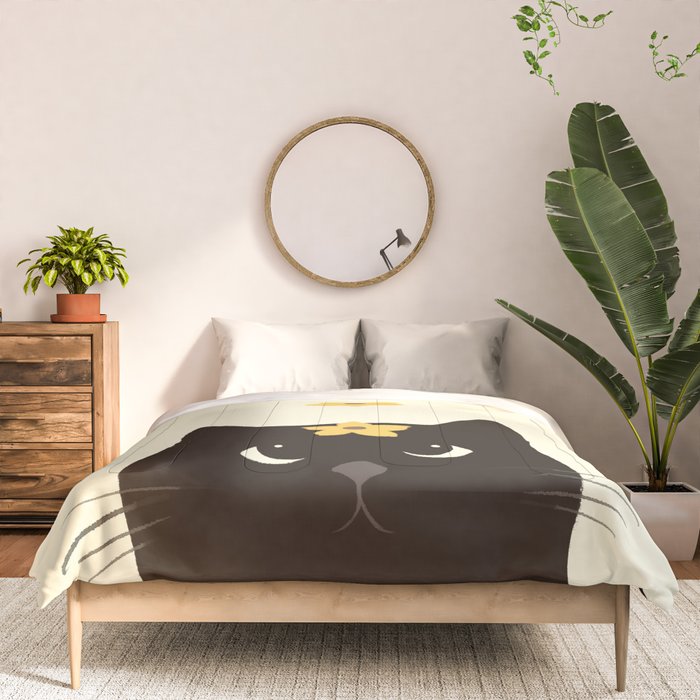Hidden cat 20 spring yellow flower Comforter Gallery Image 3