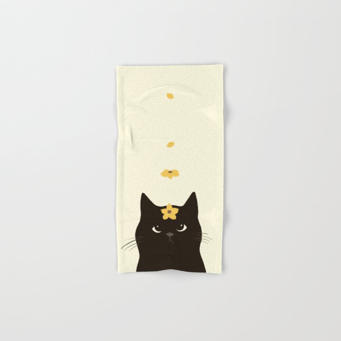 Hidden cat 20 spring yellow flower Bath Towel Gallery Image 1