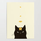 Hidden cat 20 spring yellow flower Poster Gallery Image 4