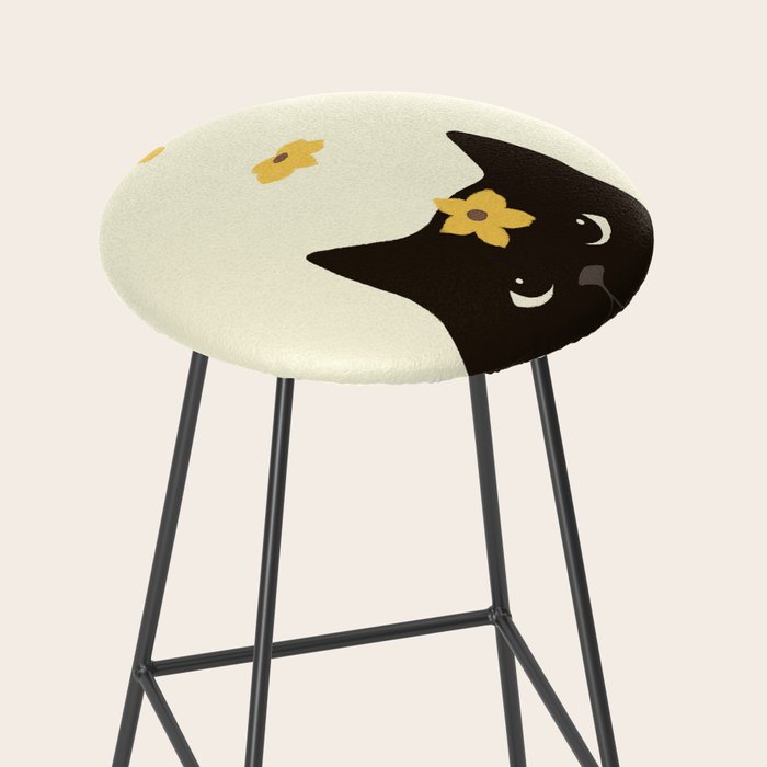 Hidden cat 20 spring yellow flower Stool Gallery Image 2