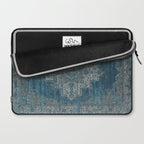 blue oriental vintage rug Laptop Sleeve Gallery Image 2