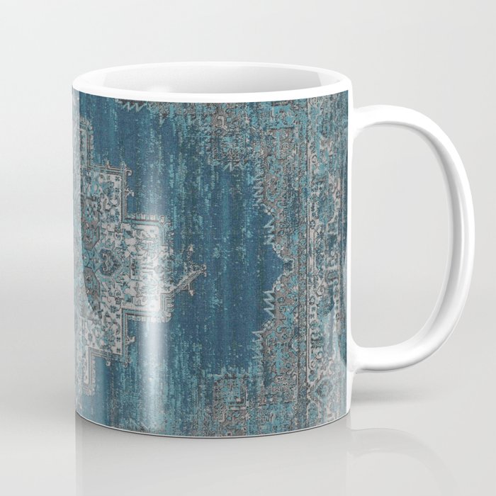 blue oriental vintage rug Coffee Mug Gallery Image 1