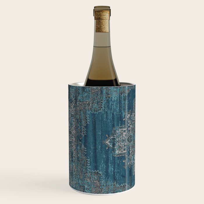blue oriental vintage rug Wine Chiller Gallery Image 2