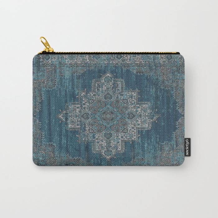 blue oriental vintage rug Carry All Pouch Gallery Image 1