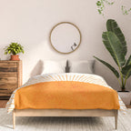 Orange Sunburst Boho Midcentury Comforter Gallery Image 3