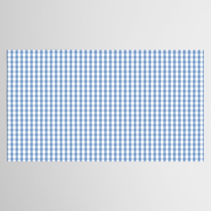 Classic Pale Blue Pastel Gingham Check Tablecloth Gallery Image 2