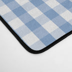 Classic Pale Blue Pastel Gingham Check Desk Mat Gallery Image 4