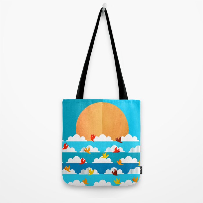 Birds Flying High In The Sky Tote Bag Gallery Image 2