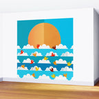 Birds Flying High In The Sky Wall Mural Gallery Image 2