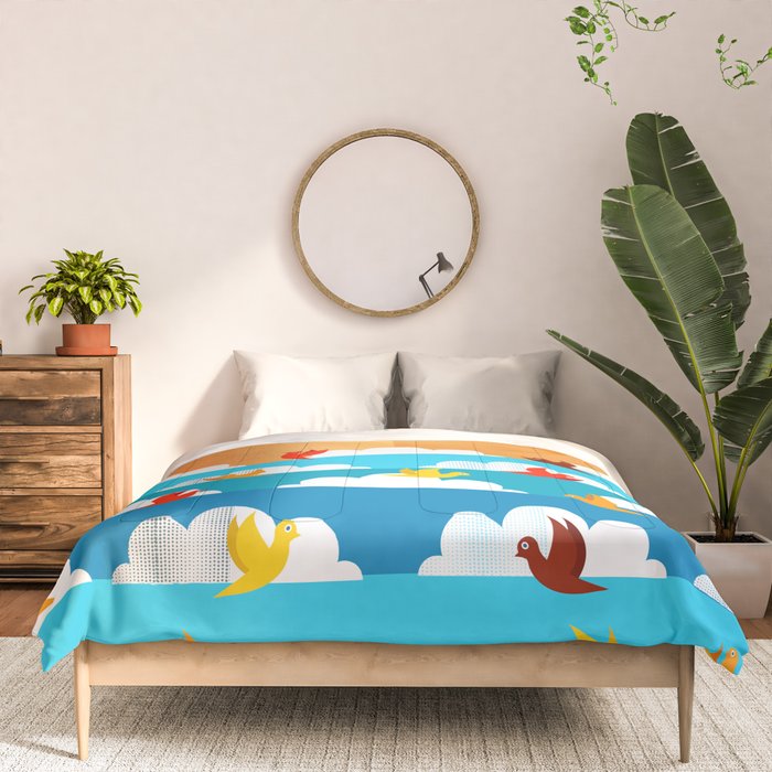 Birds Flying High In The Sky Comforter Gallery Image 3
