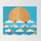 Birds Flying High In The Sky Throw Blanket Gallery Image 2