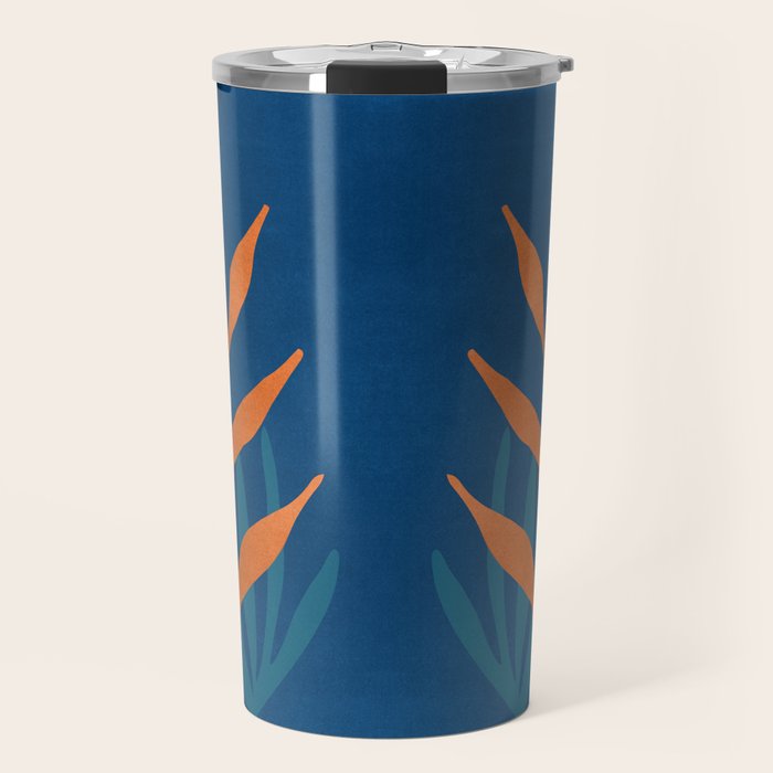 Super Moon Landscape in Blue and Orange Travel Mug Gallery Image 1